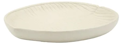 Image de Mauro Ferretti Assiette décorative Stons 33x29x4 cm crème