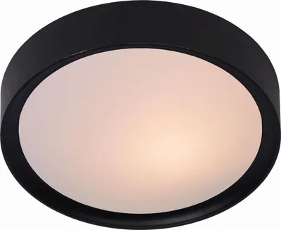 Produktbild von Deckenlampe rund D: 33 cm Schwarz E27 2-flammig Modern