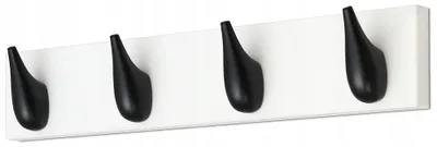 Produktbild von Furniteco Moderner Wandgarderobe mit 4 Haken Weiß