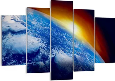 Produktbild von Bild auf Leinwand - Leinwandbild - Galaxie Erde Raum - 150x100cm - Wand Bild - Wanddeko - Leinwanddruck - Bilder - Kunstdruck - Wanddekoration - Leinwand bilder - Wandkunst - EA150x100-2335