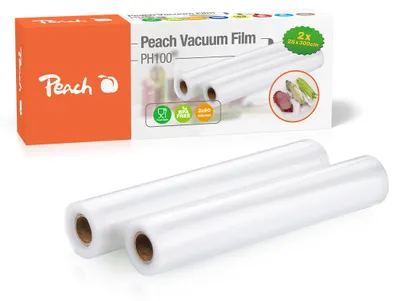 Produktbild von Peach Vakuumierfolie - 2 Rollen à 28x300cm - Lebensmittel natürlich Frischhalten