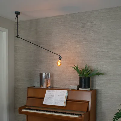 Produktbild von QAZQA - Moderne Hängelampe I Pendellampe I Pendelleuchte schwarz ohne Lampenschirm - Blitz I I Wohnzimmer - Stahl Länglich - LED geeignet E27