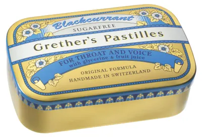 Obrázok produktu pre Grethers Blackcurrant Silver pastilky bez cukru, 110 g pastiliek