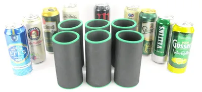Produktbild von Neopren-Kühlbecher für 0,5-Liter-Bierdosen, in Orange