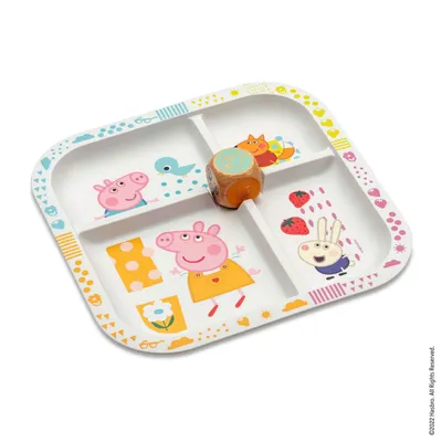 Zdjęcie produktu dla Talerz edukacyjny + kostka do gry, EASY EATER ŚWINKA PEPPA G, KOZIOL