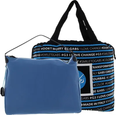 Immagine prodotto di Gabs Pelle borsa a tracolla borsa a tracolla Calliope TG Ruga Stitching Oceano blu