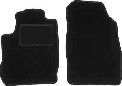 Produktbild von Velours-Fußmatten Vorne passend für Ford StreetKa (Cabrio, Bj. 2003-2006) –  schwarz, passgenau, mit Befestigungen set 2 Stk. - STANDARD