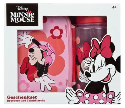 Produktbild von Undercover Brotdose und Trinkflasche Set Minnie Mouse rosa Kunststoff