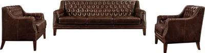 Produktbild von Couchgarnitur Leder 3+2+1 COLBERT - Braun