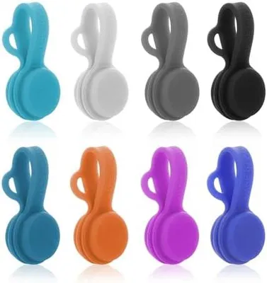 Produktbild von 8 Stück Silikon Kabelbinder Magnetische Kabelbinder Wiederverwendbare Kabelclip Organizer Magnetische Kabelhalter USB Kabelmanager für Büro Schule Zuhause Cable Organizer