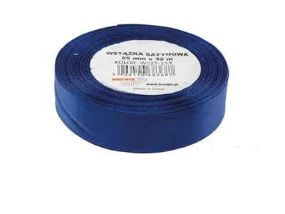 Image de Ruban de satin bleu marine 25mmx32m