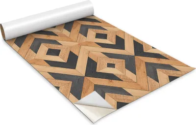 Produktbild von Selbstklebende Möbelfolie - Dekorationsfolie - Tischmöbel - Zuschneidbar - Geometrisches Muster Aus Brettern - 100 x 50 cm