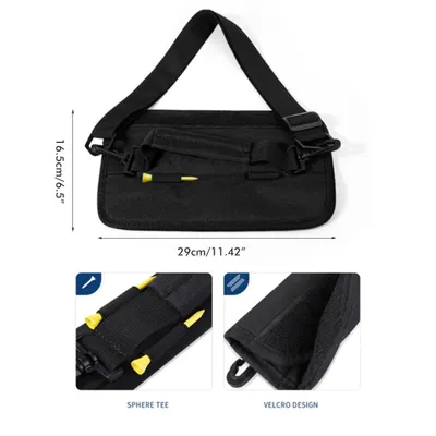 Image de Sac de golf avec bandoulière réglable, léger et portable, avec porte-tees pour 5 clubs, noir