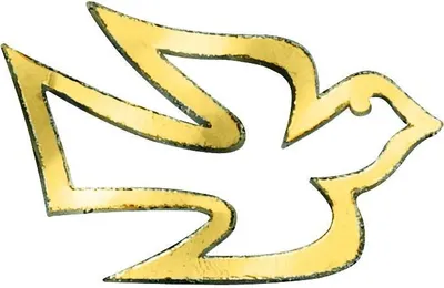 Produktbild von Verzierornament "Taube" Gold 20 x Ø 30 mm, 1 Stück