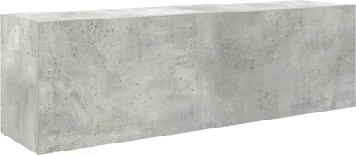 Image de Armoire murale de bain gris béton 100x25x30cm bois d'ingénierie