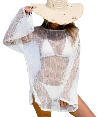 Produktbild von JYIXXZX Strandkleid Damen Sommer Strandtunika y Strandponcho Badeanzug Überwu