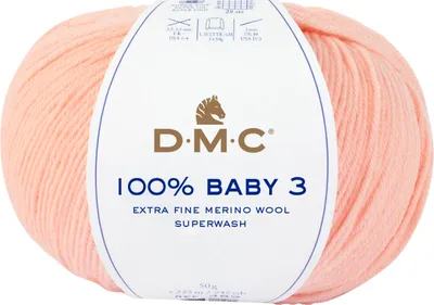 Produktbild von DMC Baby 3, Baby, Pfirsich, Wolle, 225 m, 100% Baby Aquarelle, 50 g