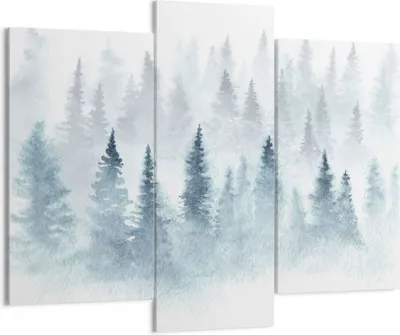 Produktbild von Bild auf Leinwand - Leinwandbild - Bäume Wald Natur - 130x100cm - Wand Bild - Wanddeko - Leinwanddruck - Bilder - Kunstdruck - Wanddekoration - Leinwand bilder - Wandkunst - CB130x100-3981