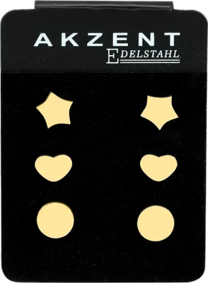 Produktbild von Akzent Ohrstecker im Set, Edelstahl