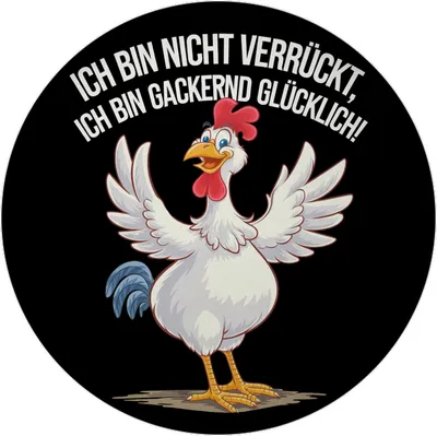 Produktbild von Hahn Ich Bin Gackernd Glücklich Magnet mit Flaschenöffner