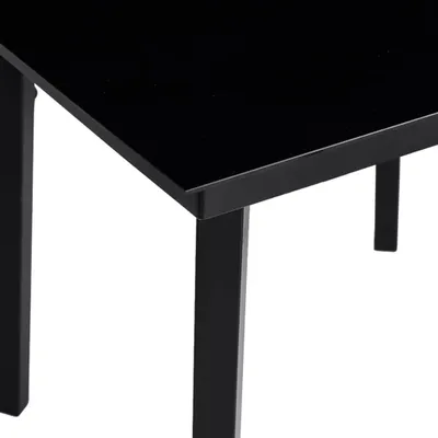 Produktbild von vidaXL Garten-Esstisch Schwarz 80x80x74 cm Stahl und Glas