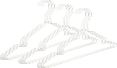 Immagine prodotto di Natural Goods Berlin GARD appendiabiti, appendiabiti con asta per pantaloni, girevole a 360 gradi, in metallo, bianco, 15 pezzi