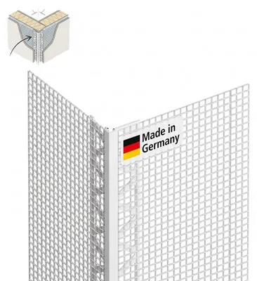 Produktbild von PROTEKTOR 50m Gewebeeckwinkel Rolle - Armierungsgewebe außen für Wärmedämmung - variabler WDVS Eckwinkel