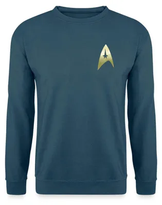 Produktbild von Spreadshirt Star Trek The Original Series Logo Uni Pullover, L, Indigoblau
