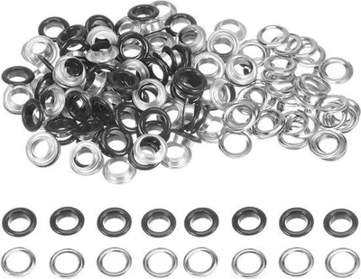 Imagen del producto de Juego de ojales metálicos con 100 unidades de 10 mm para ropa, scrapbooking y proyectos de manualidades, que incluye un destornillador para ojales s.