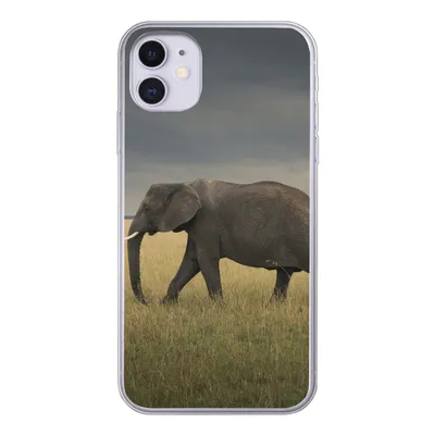 Produktbild von MuchoWow® Handyhülle Schutzhülle Hülle für iPhone 11 Elefant - Savanne - Tiere - Natur Silikon Softcase Handy Hülle - Handytasche