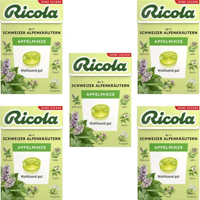 Immagine prodotto di Ricola menta senza zucchero in Böxli mild fresh confezione da 50g