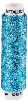 100m / 1 Spule Metallgarn Nähgarn metallic Faden Effekt Applikation blau