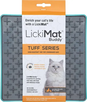 Produktbild von LickiMat Buddy Tuff Leckmatte für Katze - 20 x 20cm, Farbe:türkis