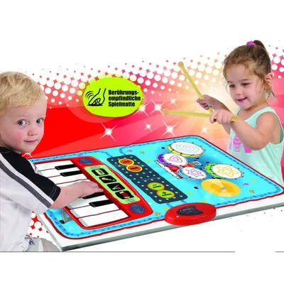 Produktbild von BURI Musikmatte Schlagzeug Klavier Keyboard Spielzeug Kinder Instrumente Lernen Baby