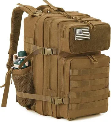 Immagine prodotto di Zaino tattico militare Famanu, capacità 45 litri - Impermeabile, modulare, confortevole