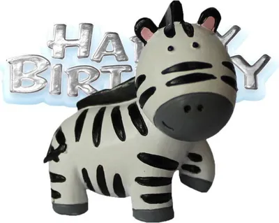 Produktbild von Geburtstags Tortendeko Set Zebra