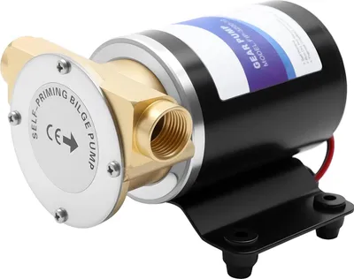 Produktbild von 12V Wasserpumpe - Elektrische Bilgenpumpe/Deckwaschpumpe - Selbstansaugende Zahnradpumpe - 120W - 30 l/min - EU Stecker