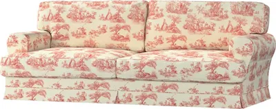 Produktbild von Dekoria Bezug für Ekeskog Sofa nicht ausklappbar, creme- rot, Bezug für Ekeskog nicht ausklappbar