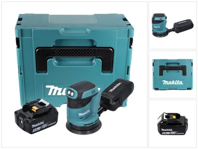 Obrázok produktu pre Akumulátorová orbitálna brúska Makita DBO 180 T1J 18 V 125 mm + 1x akumulátor 5,0 Ah + Makpac - bez nabíjačky