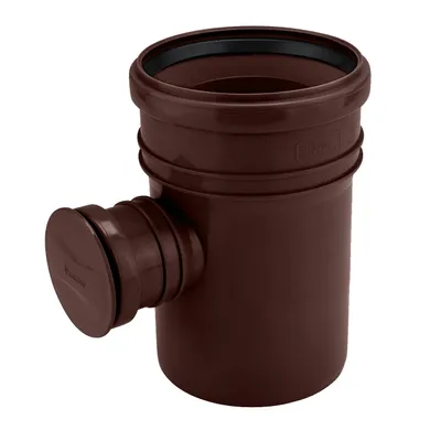 Produktbild von Regenwassersammler für Fallrohr DN100 ø 110 Regensammler Kunststoff Braun Regenrinnen Ablauf für die Regentonne Wassersammler Ausgang DN 50 mit Dichtu