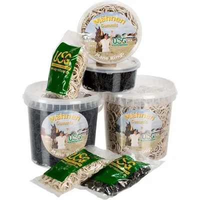 Produktbild von USG Mähnengummi schwarz 50 g Beutel
