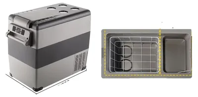 Produktbild von Auto-Kühlschrank, tragbare Kompressorkühlung, Dual-Voltage-System, 55L