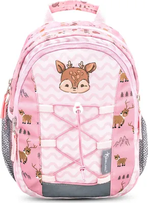 Produktbild von Belmil Mini Kiddy Kindergartenrucksack "Woodland Animal Deer" für 1-3 Jährige Kinder mit Brustgurtt