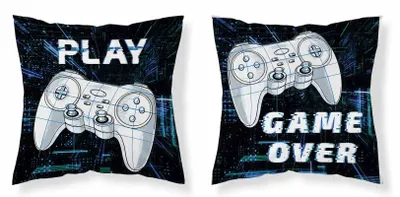 Obrázok produktu pre DETEXPOL Obliečka na vankúšik Game Over micro Polyester, 40/40 cm