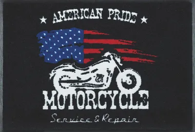 Produktbild von Waschbare Fußmatte Route 66 - American Pride Motorrad 50x75 cm Wash+Dry