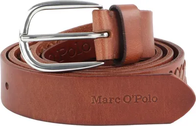 Productafbeelding van Marc O'Polo Leer riem Sarah Belt Ladies W90 Burnt Camel bruine