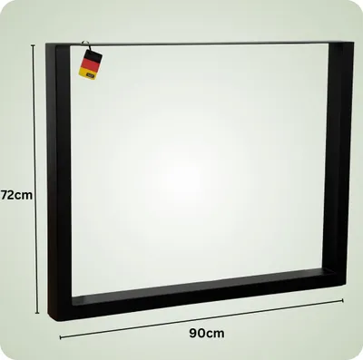 Produktbild von Tischbeine Metall 90x72cm Schwarz – DIY Tischgestell 1er Set inkl. Schrauben