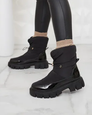 Produktbild von Royalfashion Damen Schlupf-Schneestiefel in schwarz Sadella, Größe 38