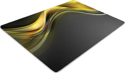 Produktbild von Stuhlunterlage Bürostuhlunterlage 120 cm x 90 cm Bodenmatte Bürostuhlunterlage - Gelbe Abstraktion.