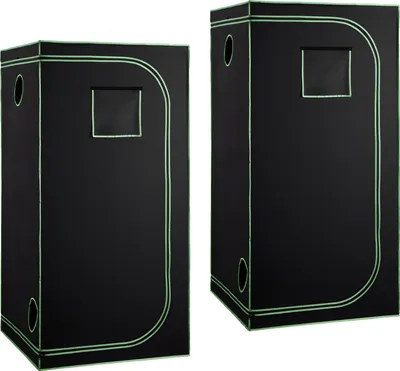 Zdjęcie produktu dla Namiot do uprawy roślin SucceBuy 100x100x200 cm, namiot do uprawy roślin z powłoką 600D Mylar, namiot do uprawy roślin w pomieszczeniach z oknem widokowym, tacą podłogową i zamkiem błyskawicznym, odpowiedni do uprawy owoców, kwiatów i warzyw